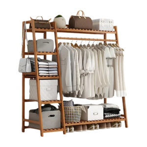 001 Wooden Clothing Rack 01