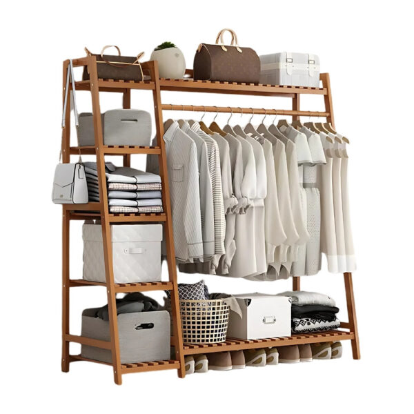 001 Wooden Clothing Rack 01