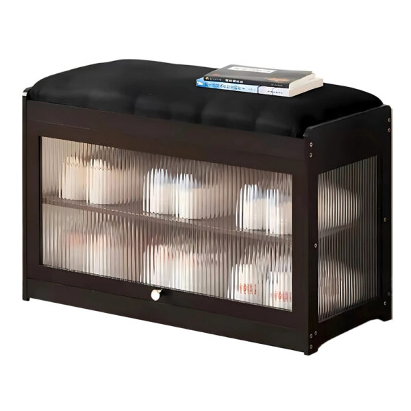 112 Shoe Rack Bench w/ Acrylic Pane