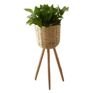 072 Wooden Basket Flower Stand