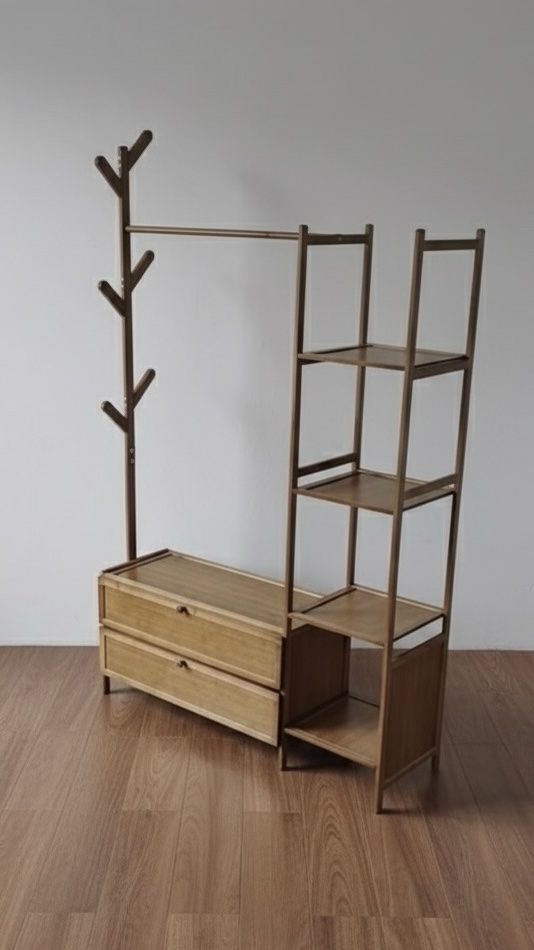 079 Wooden Clothing Rack 02 - Image 2