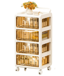 144 4-Layer Clear Rolling Cabinet