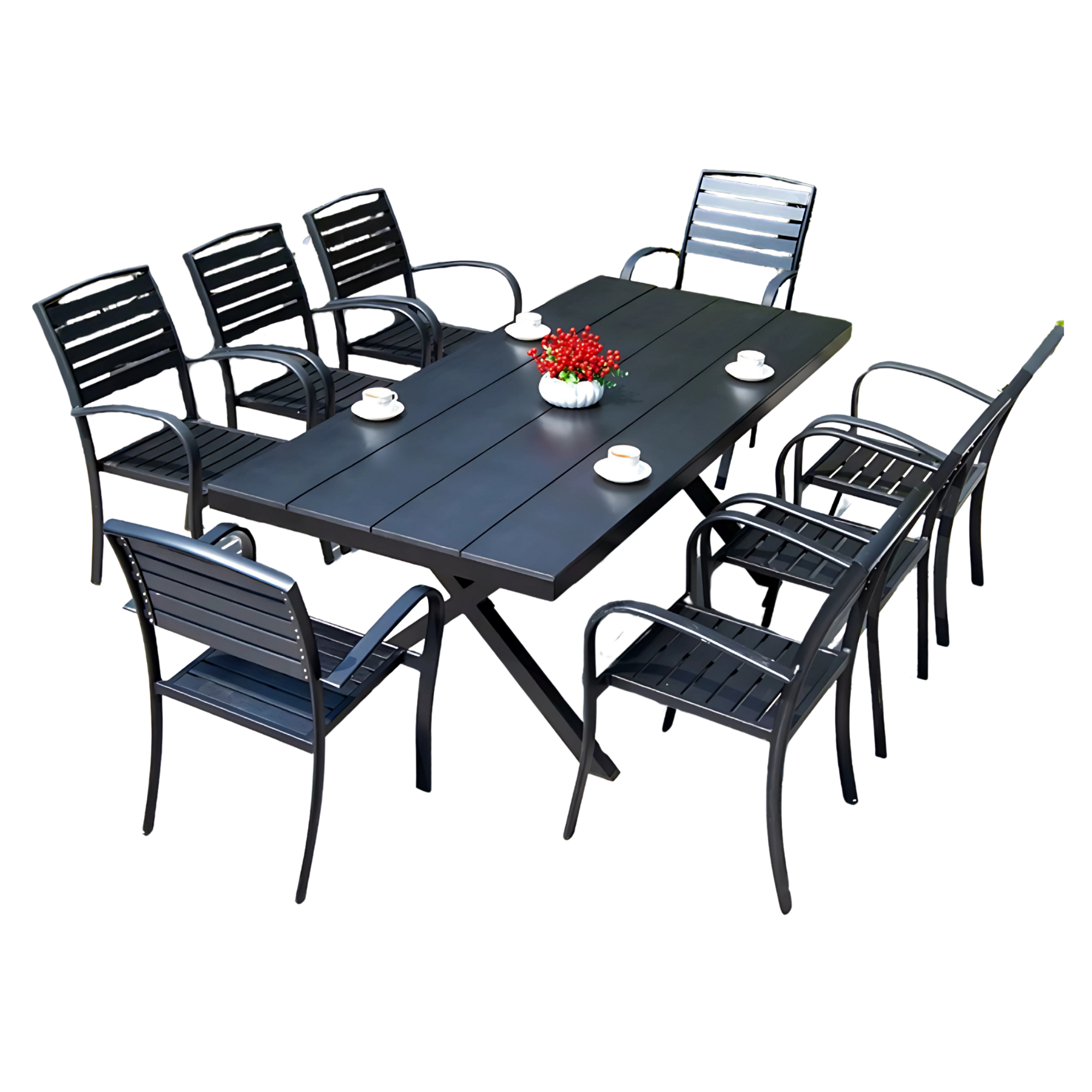 122 UV & Water Resistant Outdoor Table w/ 8 Seats