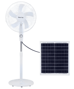 145 16" Solar Rechargeable Fan with Night Light (45 x 120 cm)